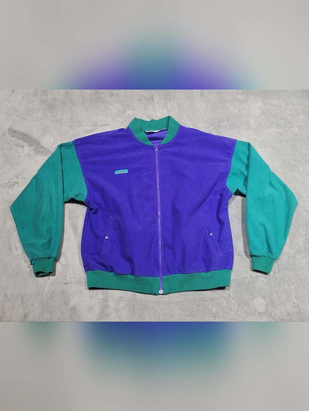 Vintage 90s Columbia Colorblock Full Zip Fleece Jacket Outdoors Mens XL